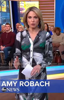 Amy’s brushstroke button down dress on Good Morning America