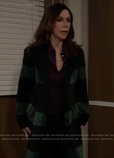 Anna’s green checked coat on General Hospital