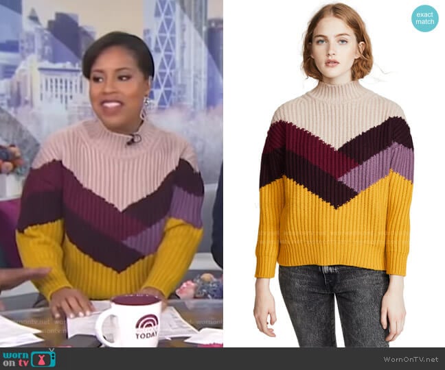 Orlando Sweater by Ba&Sh worn by Sheinelle Jones on Today