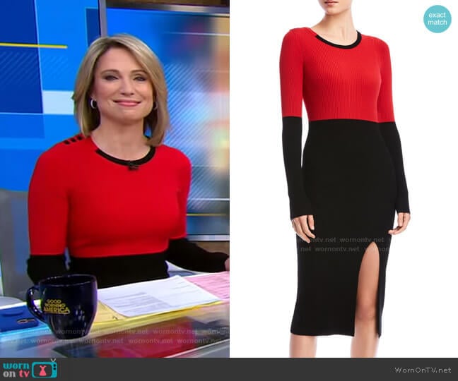 Lenna Sweater Dress by Bailey 44 worn by Amy Robach on Good Morning America