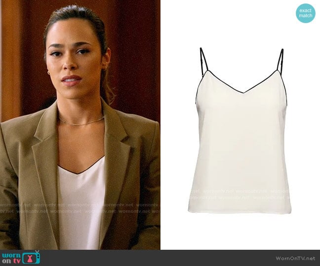 Banana Republic Strappy Camisole with Piping worn by Emily Lopez (Jessica Camacho) on All Rise