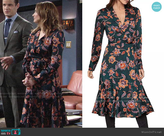 WornOnTV: Summer’s floral wrap dress on The Young and the Restless ...