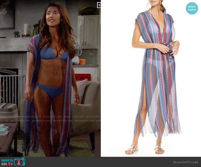 Becca Wander Maxi Cover-Up worn by Steffy Forrester (Jacqueline MacInnes Wood) on The Bold and the Beautiful