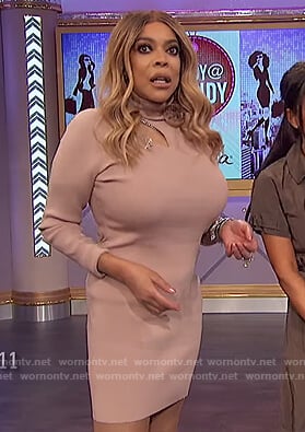 Wendy’s pink cutout mini dress on The Wendy Williams Show