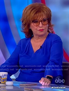 Joy's blue v-neck blouse on The View