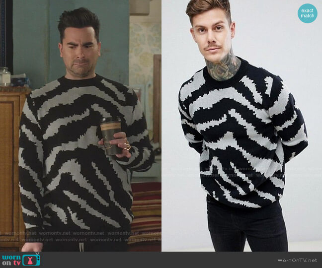 WornOnTV: David’s black and grey zebra sweater on Schitts Creek ...