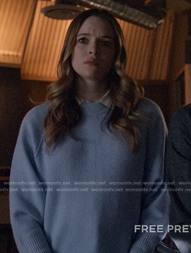 Caitlin's blue sweater on Legends of Tomorrow