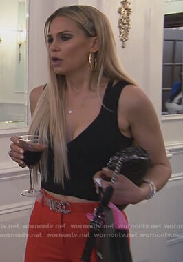 Jackie's clear Channel belt on The Real Housewives of New Jersey