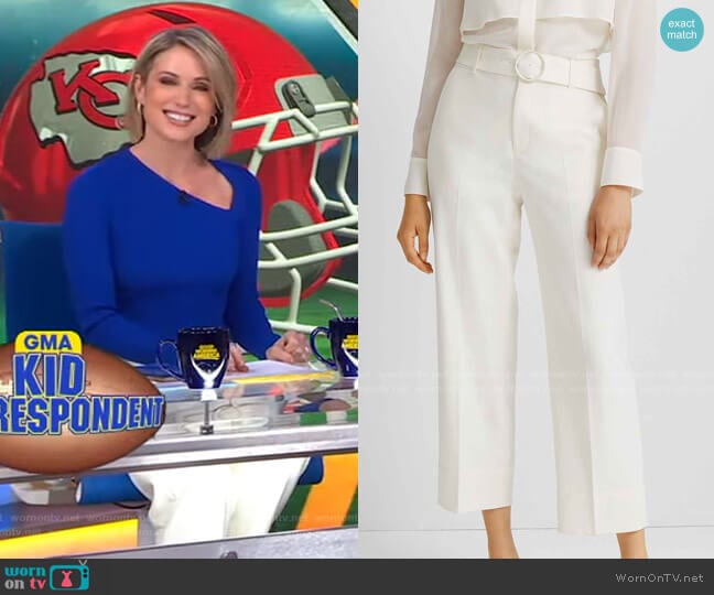 Belted Wool Pant by Club Monaco worn by Amy Robach on Good Morning America