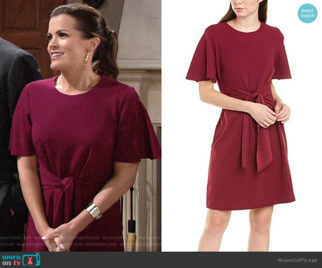 Donna Morgan Tie Front Dress worn by Chelsea Lawson (Melissa Claire Egan) on The Young and the Restless