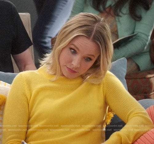 Eleanor's yellow sweater on The Good Place