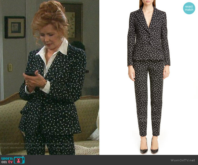 Emporio Armani Dotted Blazer worn by Maggie Horton (Suzanne Rogers) on Days of our Lives