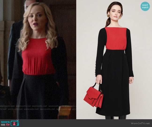 Escada Two Tone Silk Dress worn by Marissa Morgan (Geneva Carr) on Bull