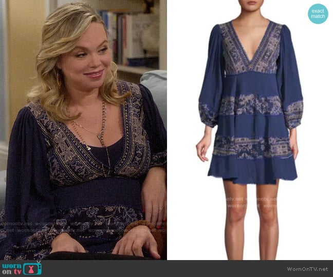 Free People My Love Mini Peasant Dress worn by Kristin Baxter (Amanda Fuller) on Last Man Standing