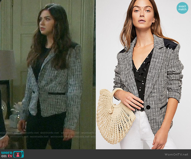 Free People Rodeo Blazer worn by Ciara Brady (Victoria Konefal) on Days of our Lives