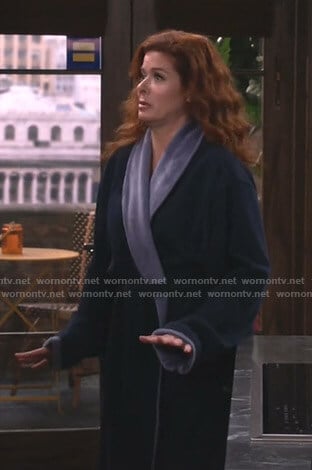 Grace's navy bathrobe on Will and Grace