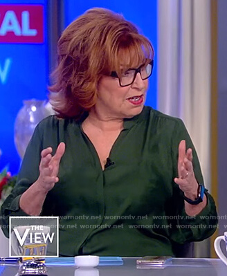 Joy’s green silk blouse on The View