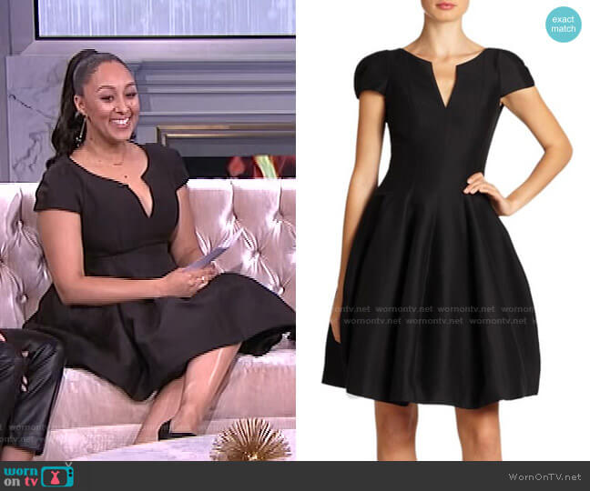 WornOnTV: Tamera’s black v-neck flare dress on The Real | Tamera Mowry ...