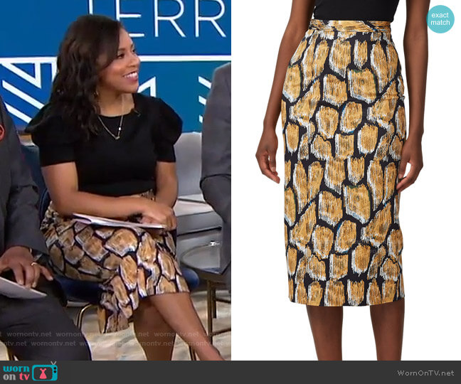 Taylor Skirt by Hunter Bell worn by Sheinelle Jones on Today