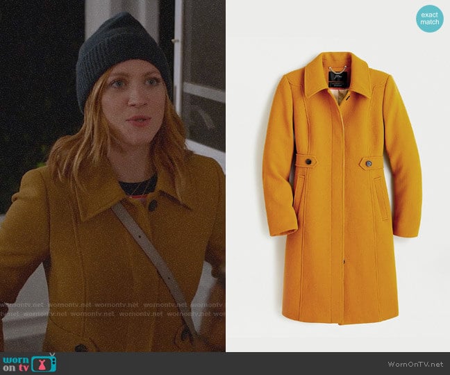 WornOnTV: Julia’s mustard yellow coat on Almost Family | Brittany Snow ...