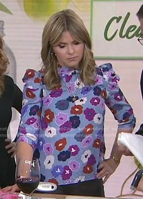 Jenna’s blue floral top on Today