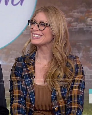 Jill’s blue and orange plaid blazer on Today