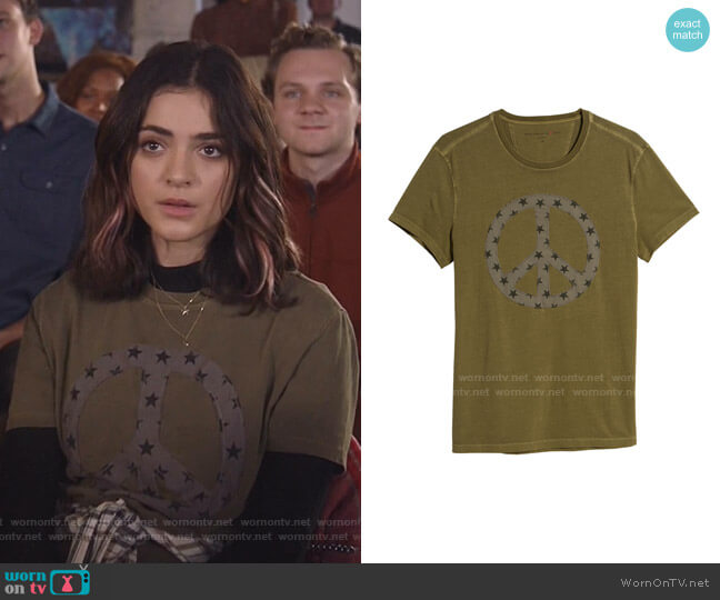 Peace Star Fill T-Shirt by John Varvatos worn by Olive Stone (Luna Blaise) on Manifest