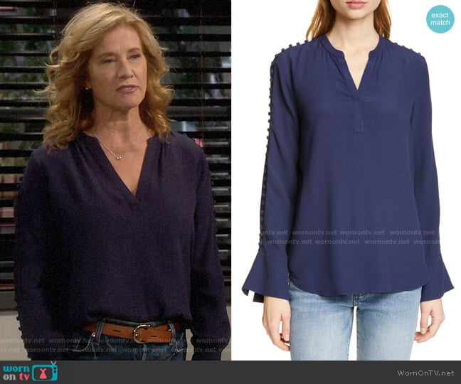 Joie Abe Blouse worn by Vanessa Baxter (Nancy Travis) on Last Man Standing