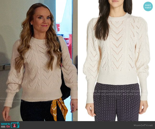 Joie Leti Sweater worn by Miss Jenn (Kate Reinders) on High School Musical The Musical The Series