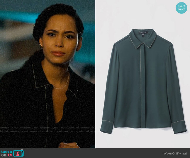 Judith & Charles Mila Blouse worn by Macy Vaughn (Madeleine Mantock) on Charmed