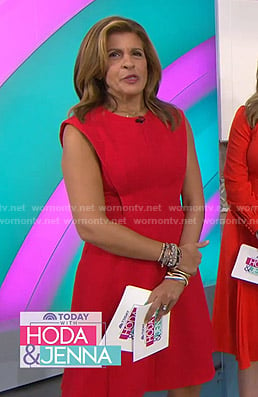 Hoda’s red a-line dress on Today