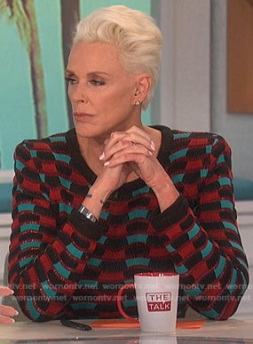 Brigitte Nielsen’s knit dress on The Talk