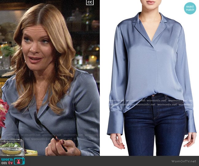 Kobi Halperin Rebekah Blouse worn by Phyllis Summers (Michelle Stafford) on The Young and the Restless