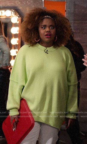 Kourtney's neon oversized sweater on High School Musical The Musical The Series