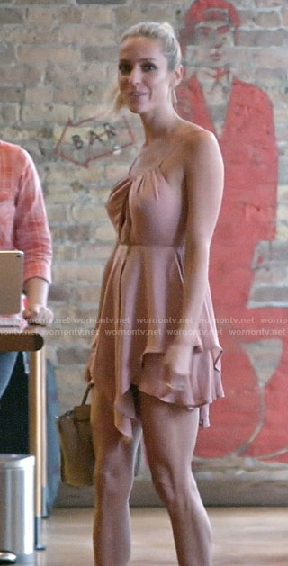 Kristin's blush cutout mini dress on Very Cavallari