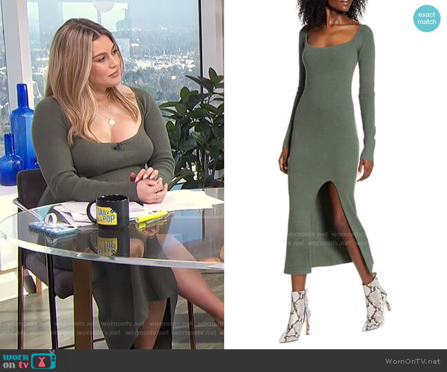 WornOnTV: Carissa's green ribbed dress on E! News Daily Pop