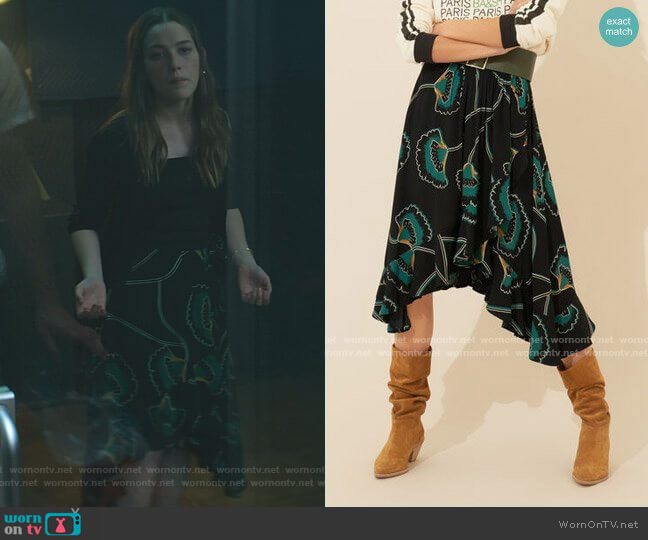 Lena Skirt by Ba&Sh worn by Love Quinn (Victoria Pedretti) on You