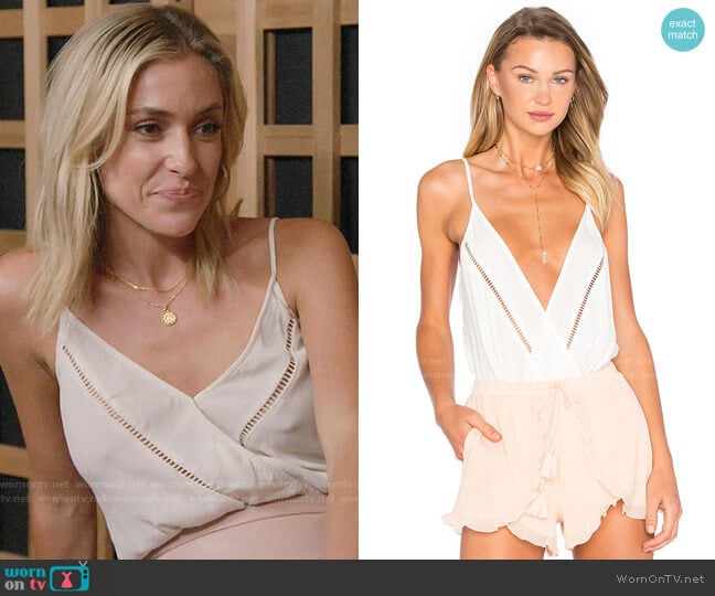 Lovers + Friends Vision Cami Bodysuit worn by Kristin Cavallari on Very Cavallari