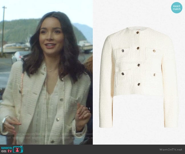 Violi Tweed JAcket by Maje worn by Bess (Maddison Jaizani) on Nancy Drew