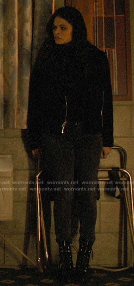 Mel's black textured jacket on Charmed