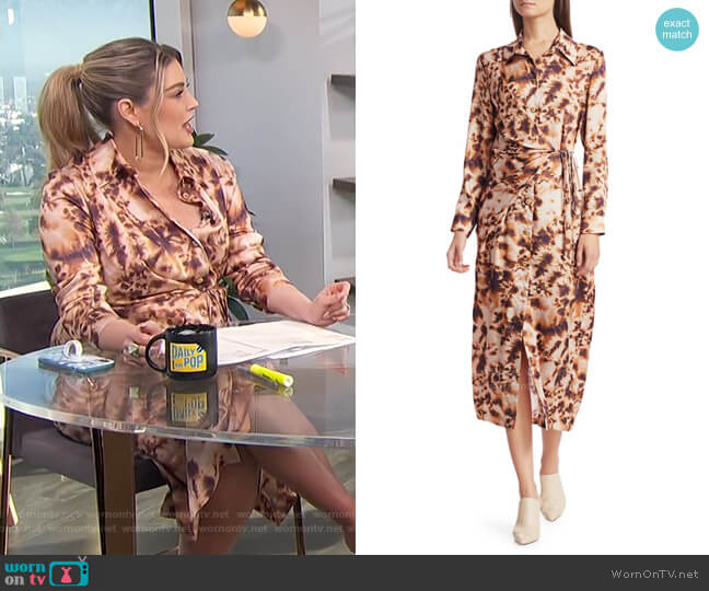 WornOnTV: Carissa’s tie-dye shirtdress on E! News Daily Pop | Carissa ...