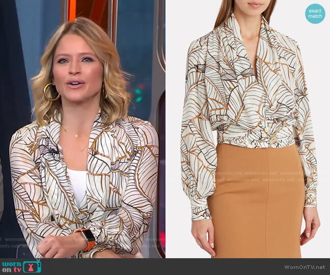 Shaila Blouse by Nicholas worn by Sara Haines on Good Morning America