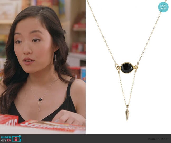 Onyx Point Necklace by Peggy Li worn by Janet (Andrea Bang) on Kims Convenience