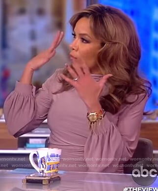 Sunny's draped turtleneck dress on The View