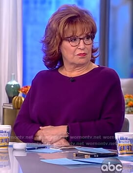 Joy's purple wool sweater on The View