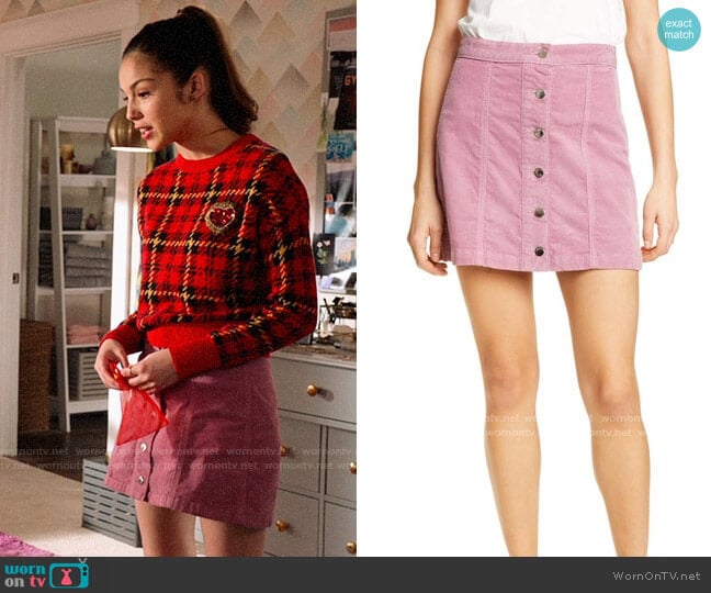 Rag & Bone Rosie Skirt worn by Nini (Olivia Rodrigo) on High School Musical The Musical The Series