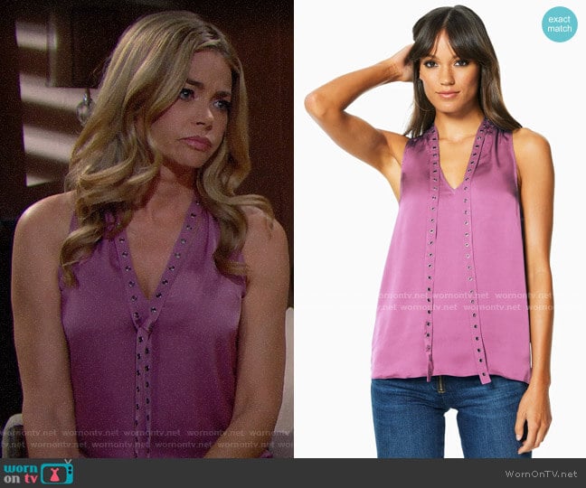 Ramy Brook Mauve Bridget Top worn by Shauna Fulton (Denise Richards) on The Bold and the Beautiful