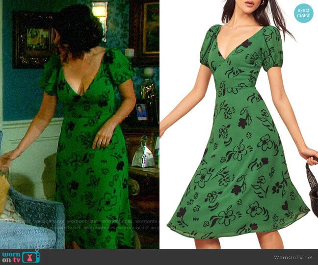 Reformation Kacey Dress worn by Summer Townsend (Marie Wilson) on Days of our Lives