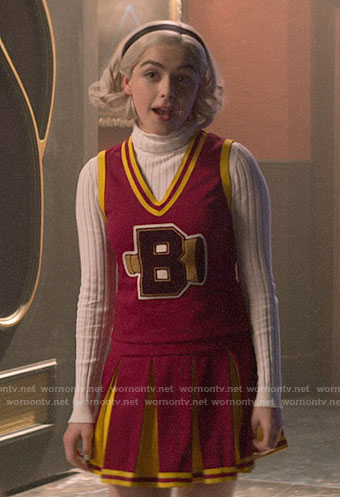 Sabrina’s cheerleader outfit on Chilling Adventures of Sabrina