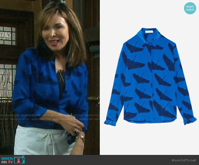 Sandro Lena Shirt worn by Kate Roberts (Lauren Koslow) on Days of our Lives